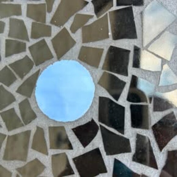 Handmade Winter Tile Mosiac Scene Wall Hanging - Picture 4 of 11